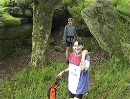 Tao Burgess & Alex Lessware at the entrance to Pixie's Cave